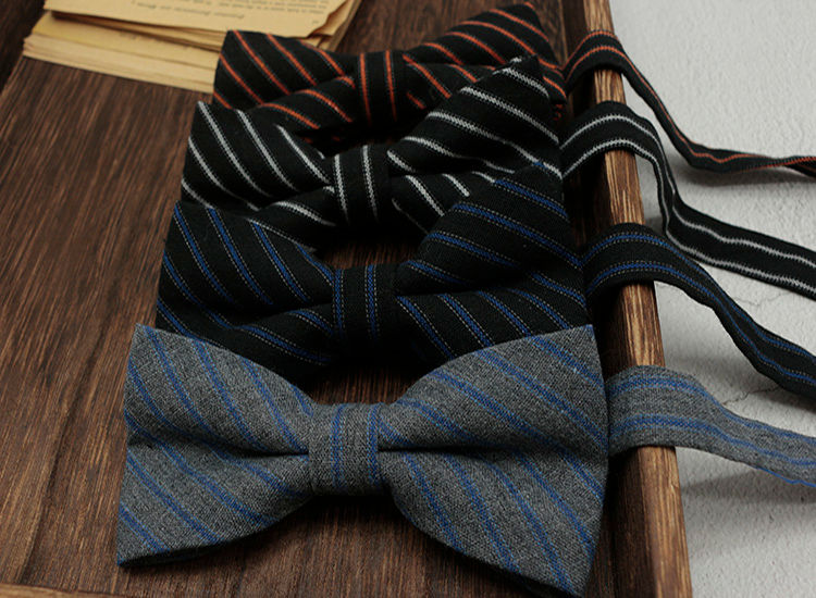 Thumbnail: Premium Men's Textured Bow Tie - Elegant Solid Colour Accessory for Suits