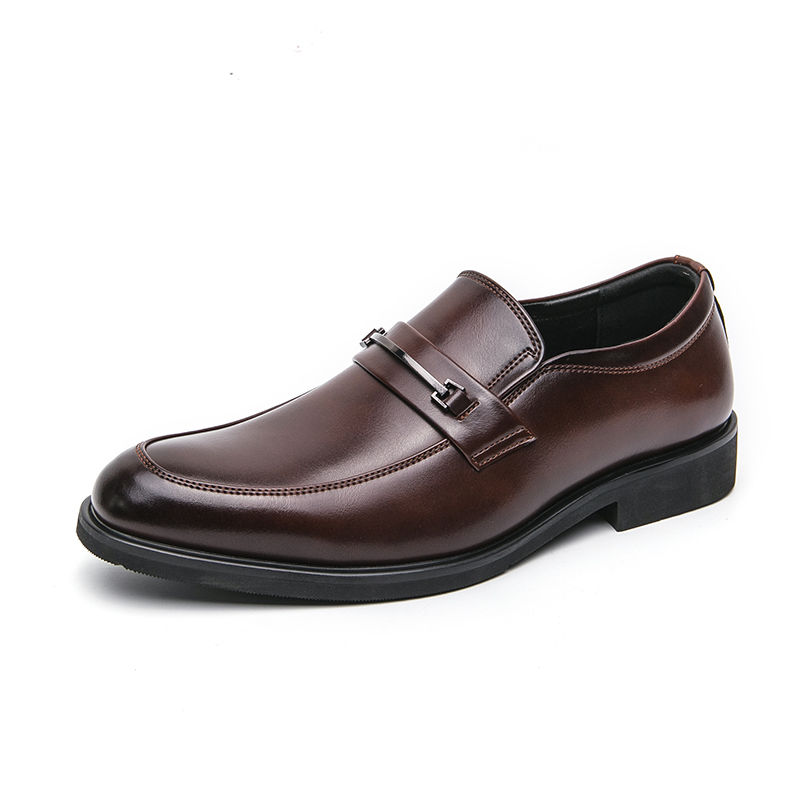 Thumbnail: Classic Men's Leather Slip-On Shoes – Formal Wedding & Office Loafers