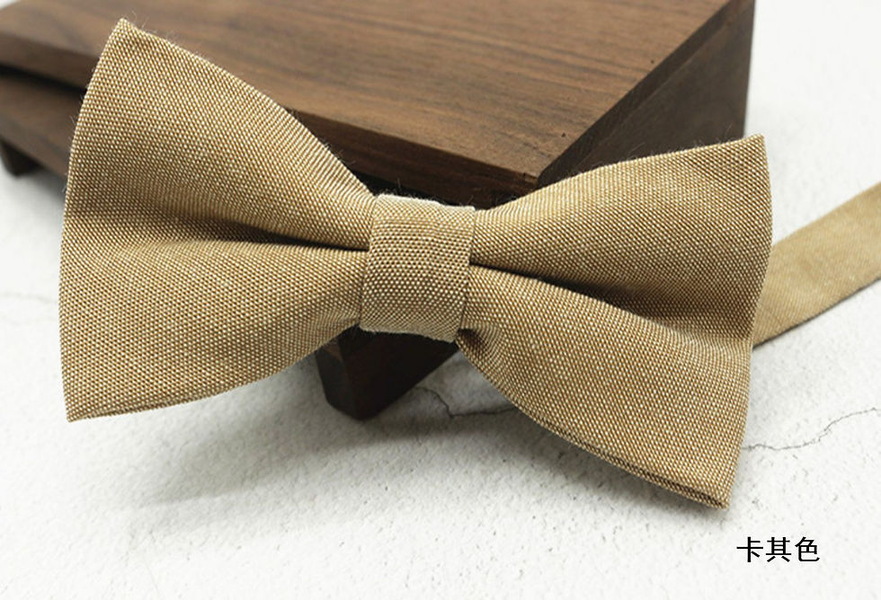 Thumbnail: Premium Men's Textured Bow Tie - Elegant Solid Colour Accessory for Suits