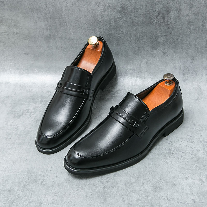 Thumbnail: Classic Men's Leather Slip-On Shoes – Formal Wedding & Office Loafers