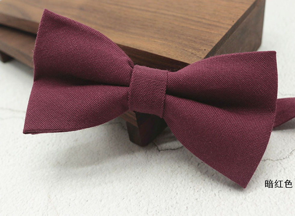 Thumbnail: Premium Men's Textured Bow Tie - Elegant Solid Colour Accessory for Suits