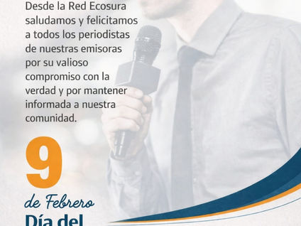 Hoy celebramos a quienes hacen de la palabra un puente entre la verdad y nuestra comunidad. Desde la Red ECOSURA agradecemos a todas y todos los periodistas que informan con compromiso y corazón.