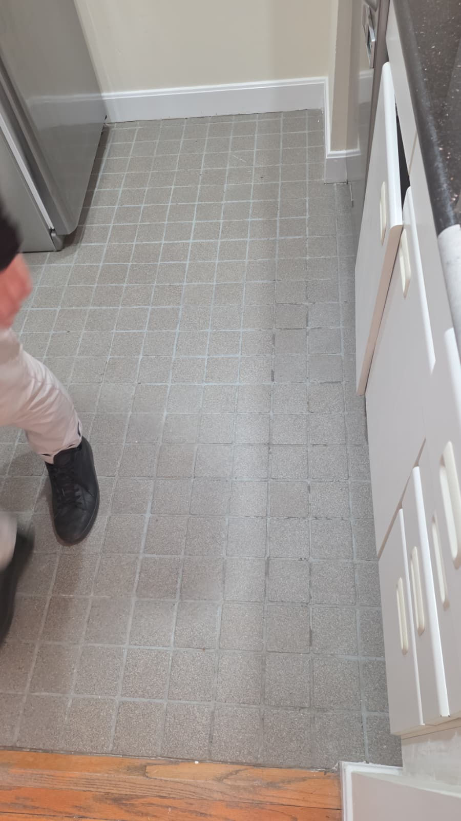 Modern hardwood floor installation in a high-rise Boston condo overlooking Mass Ave.