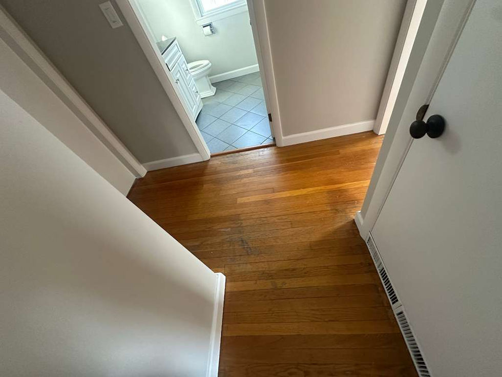 Modern MSI Bali Buff hardwood installation throughout a North Andover MA living room