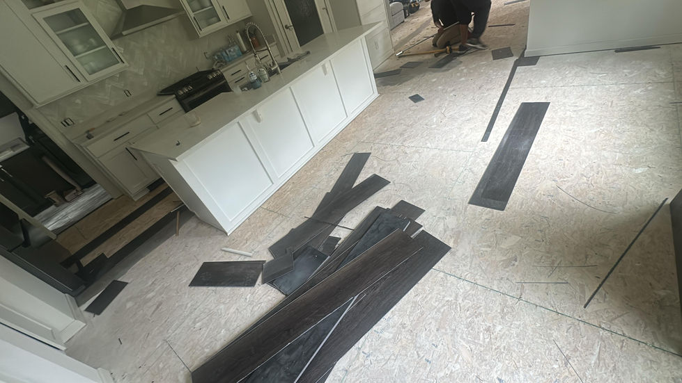 Expert residential vinyl floor installation and subfloor prep in Candia, New Hampshire.