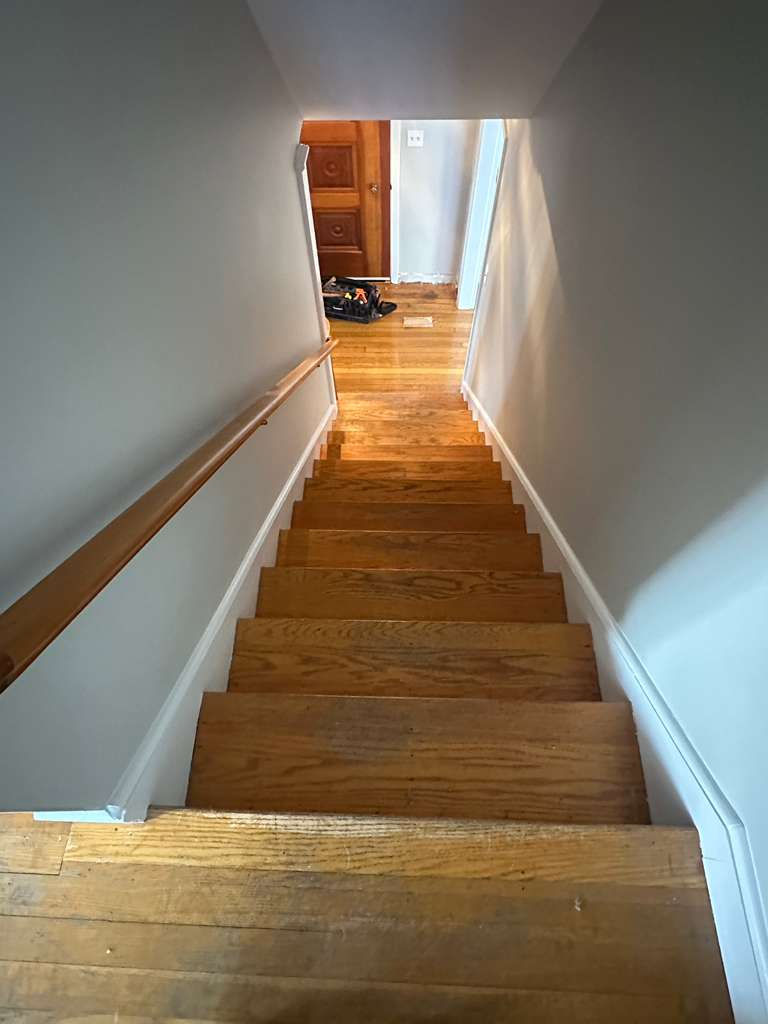 Modern MSI Bali Buff hardwood installation throughout a North Andover MA living room