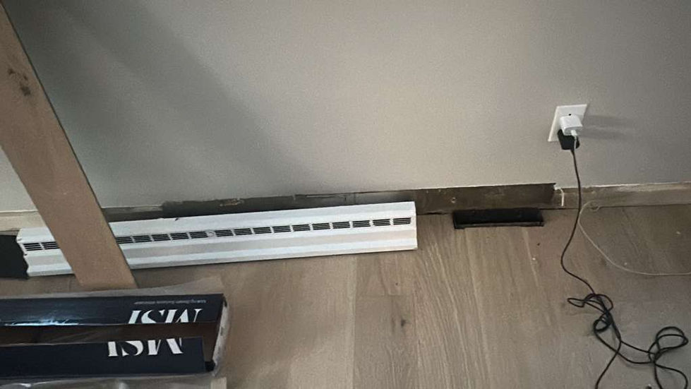 Modern MSI Bali Buff hardwood installation throughout a North Andover MA living room