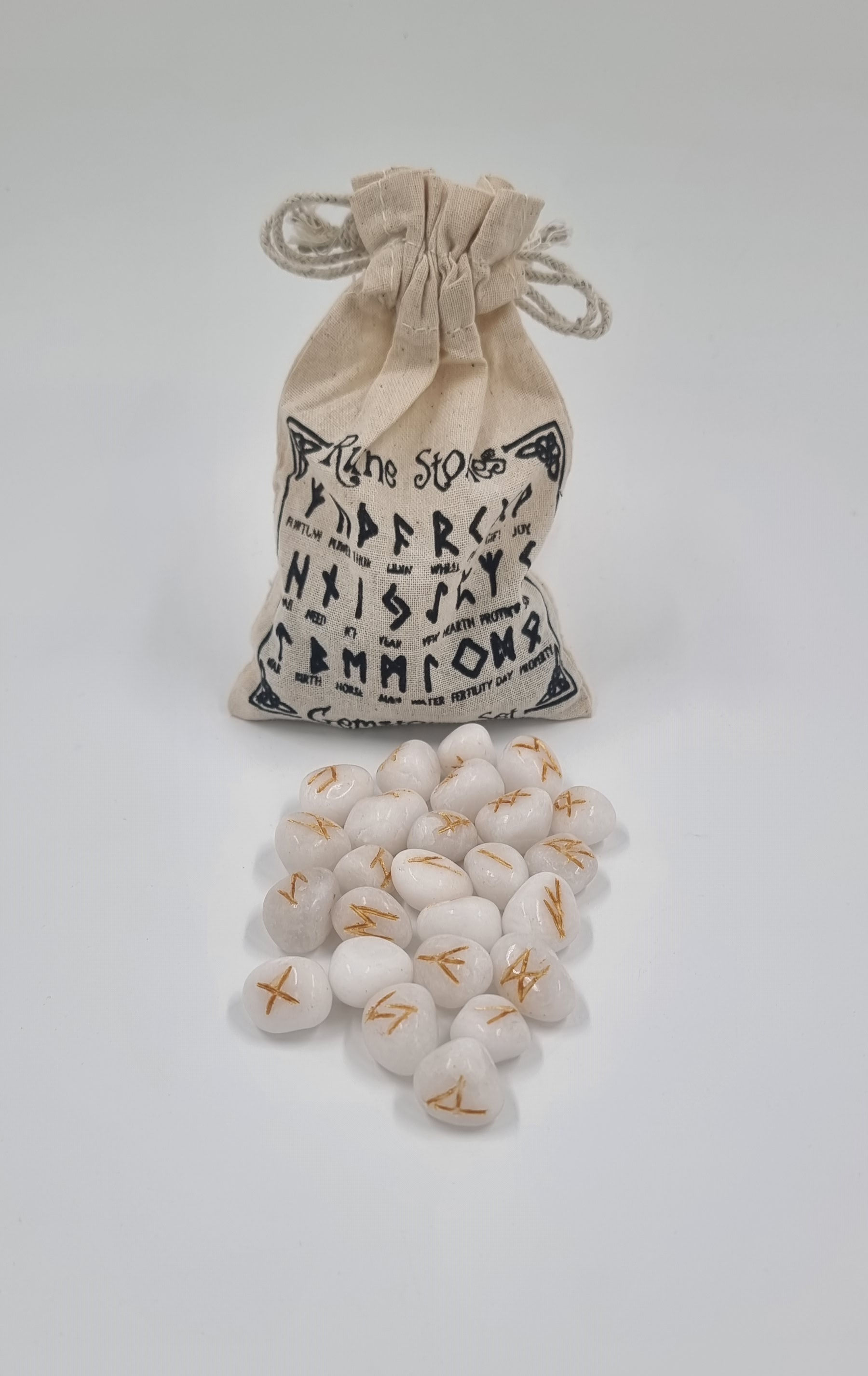 Bolsa Runas Ágata Branca