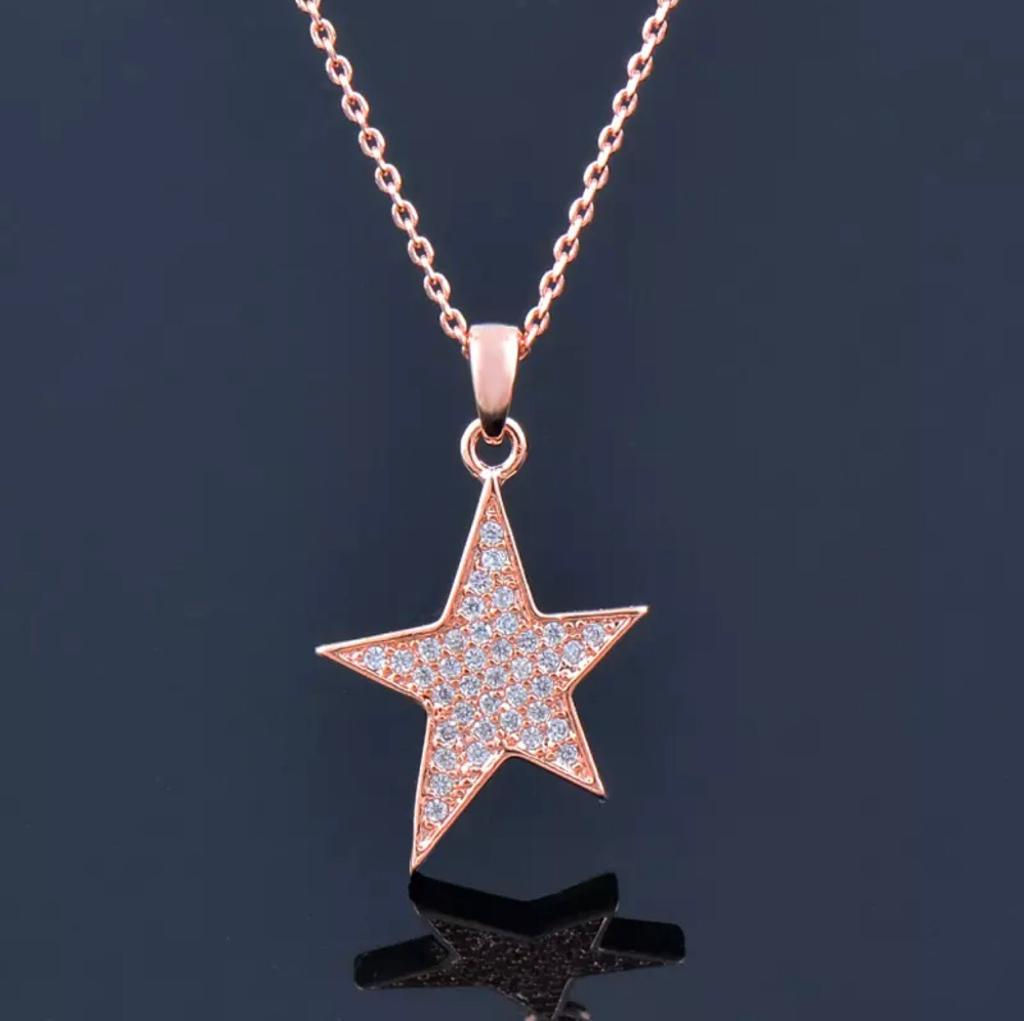 Cadena estrella de acero rosegold 