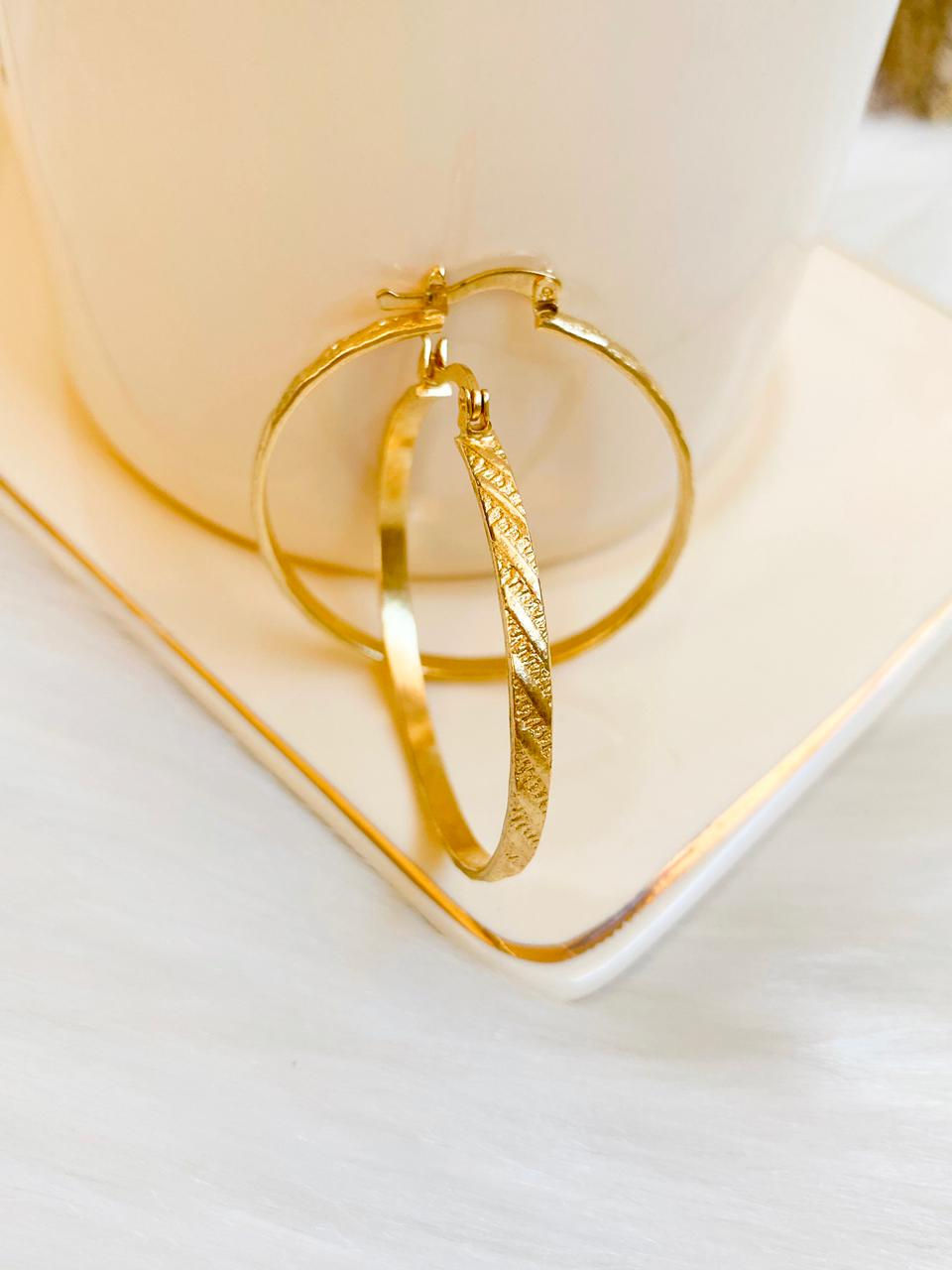 Argollas de oro laminado