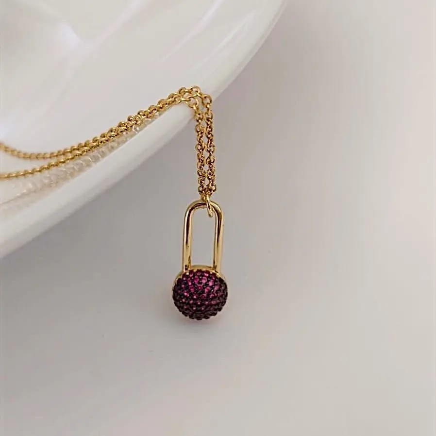 Miniatura: Cadena con dije de colores