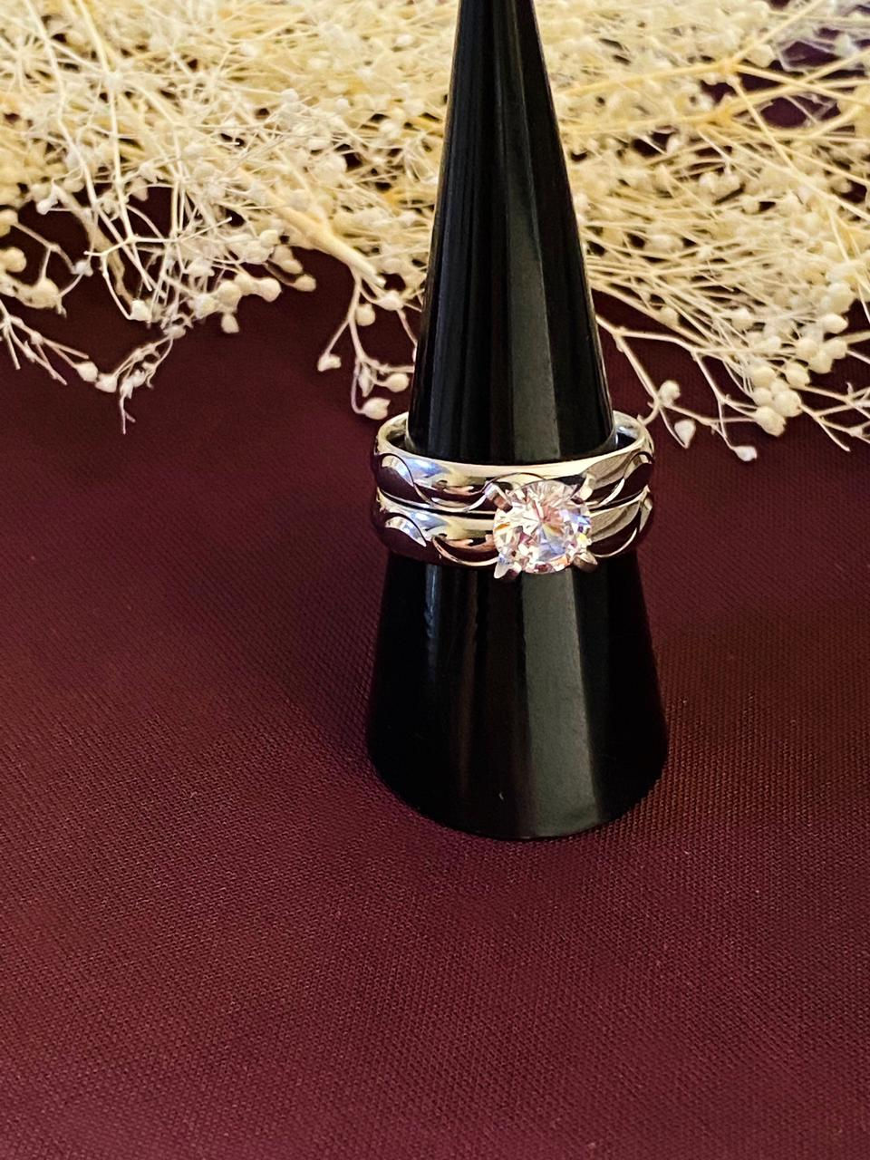 Duo de anillos acero inoxidable