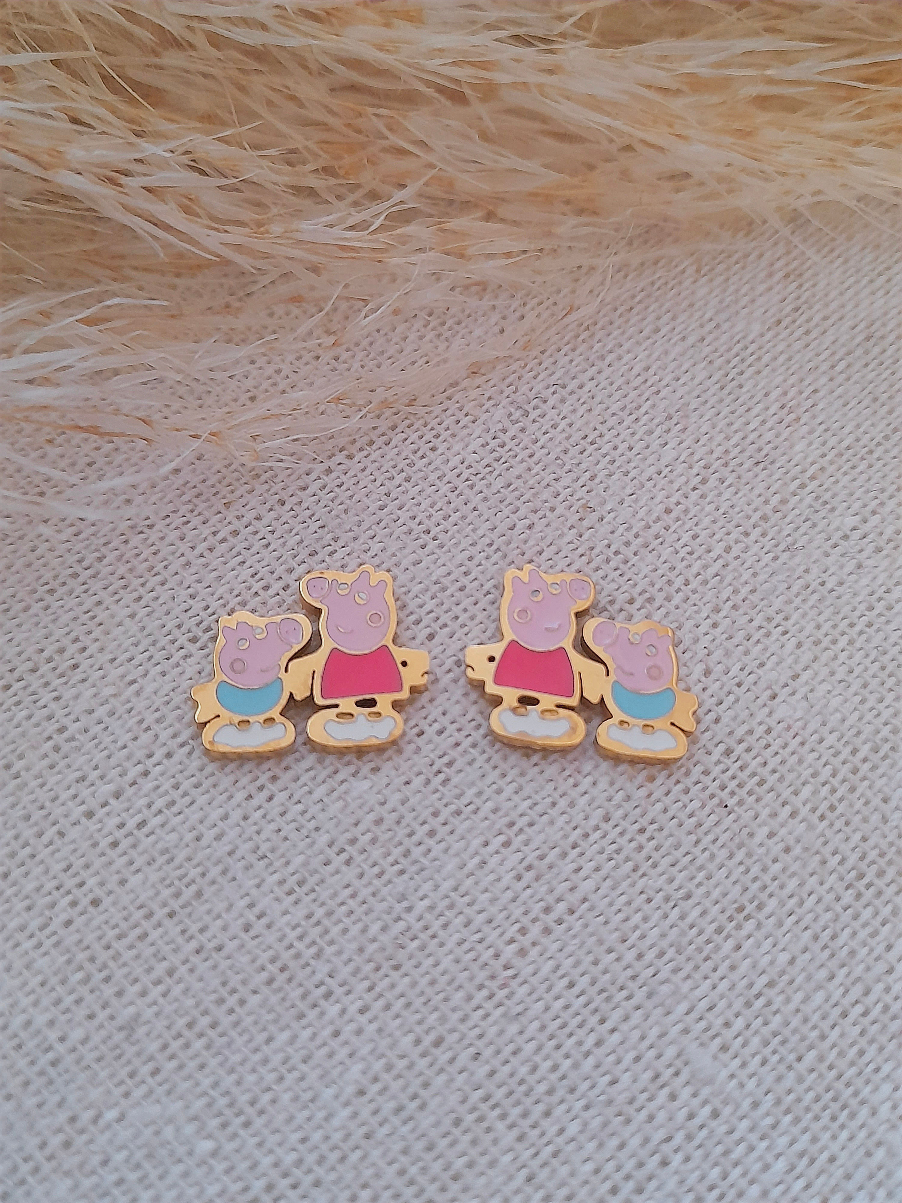 Aretes de acero infantil