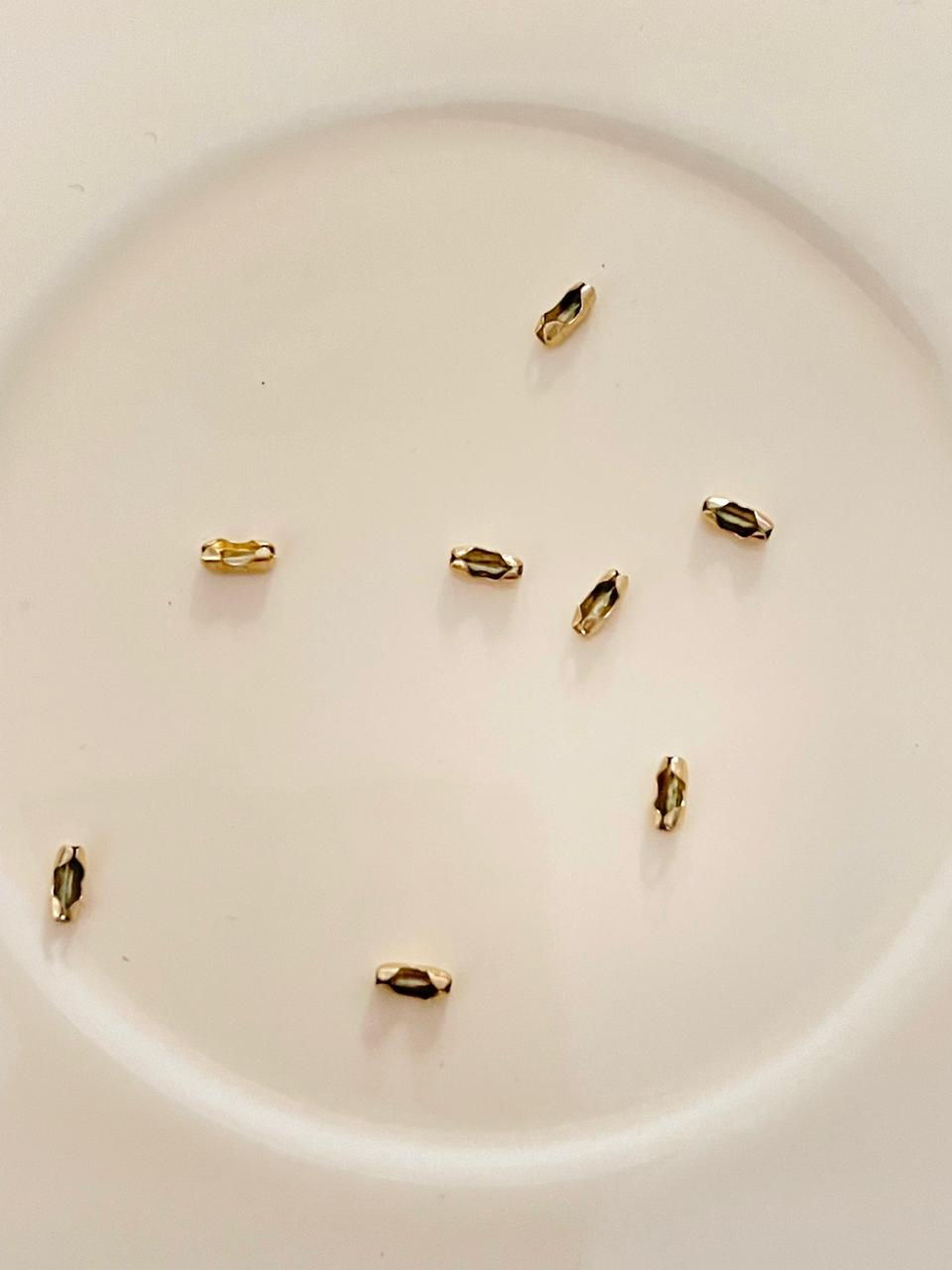 Broche acero cadena tejido militar