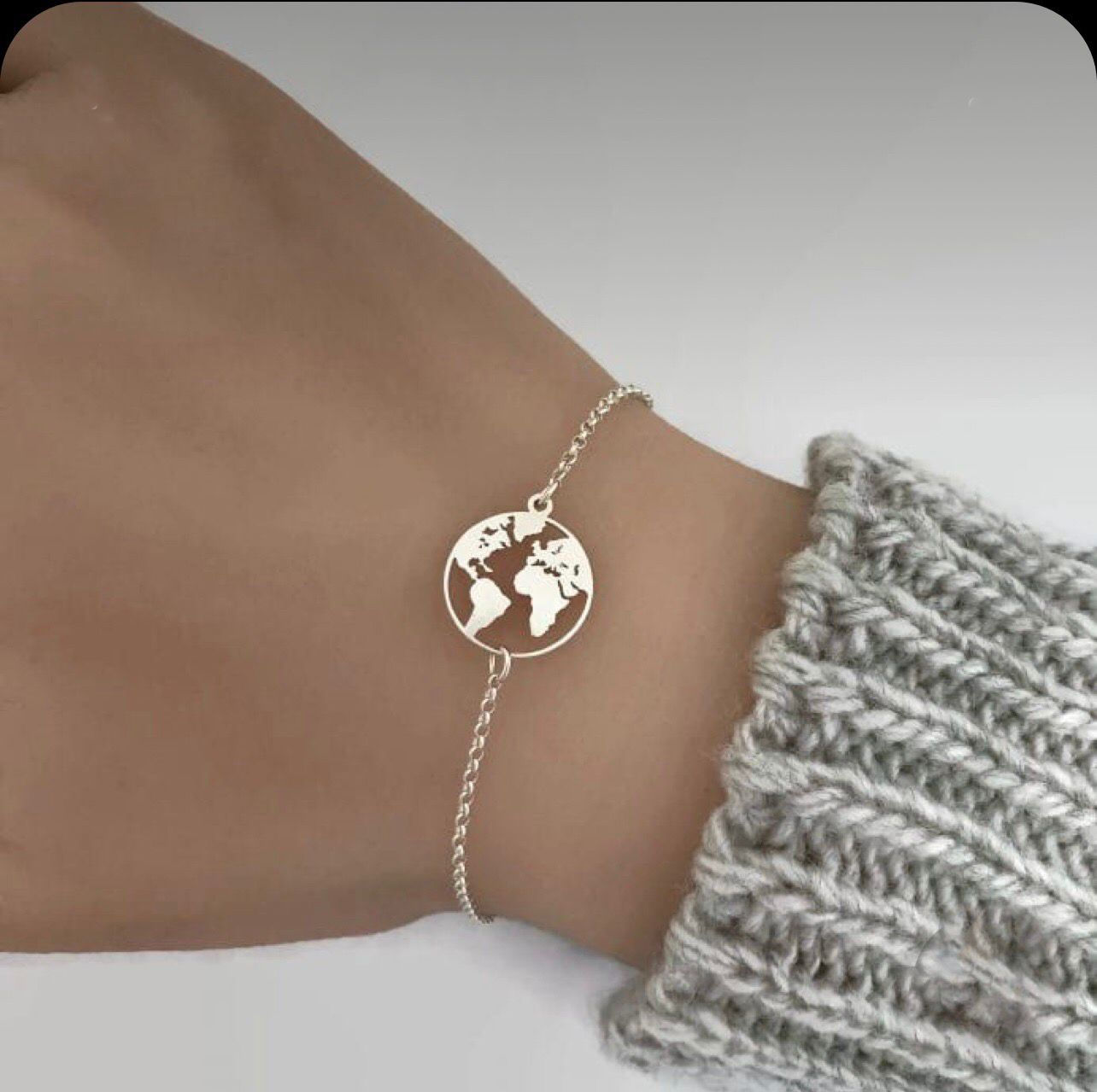 Pulsera mapa mundi