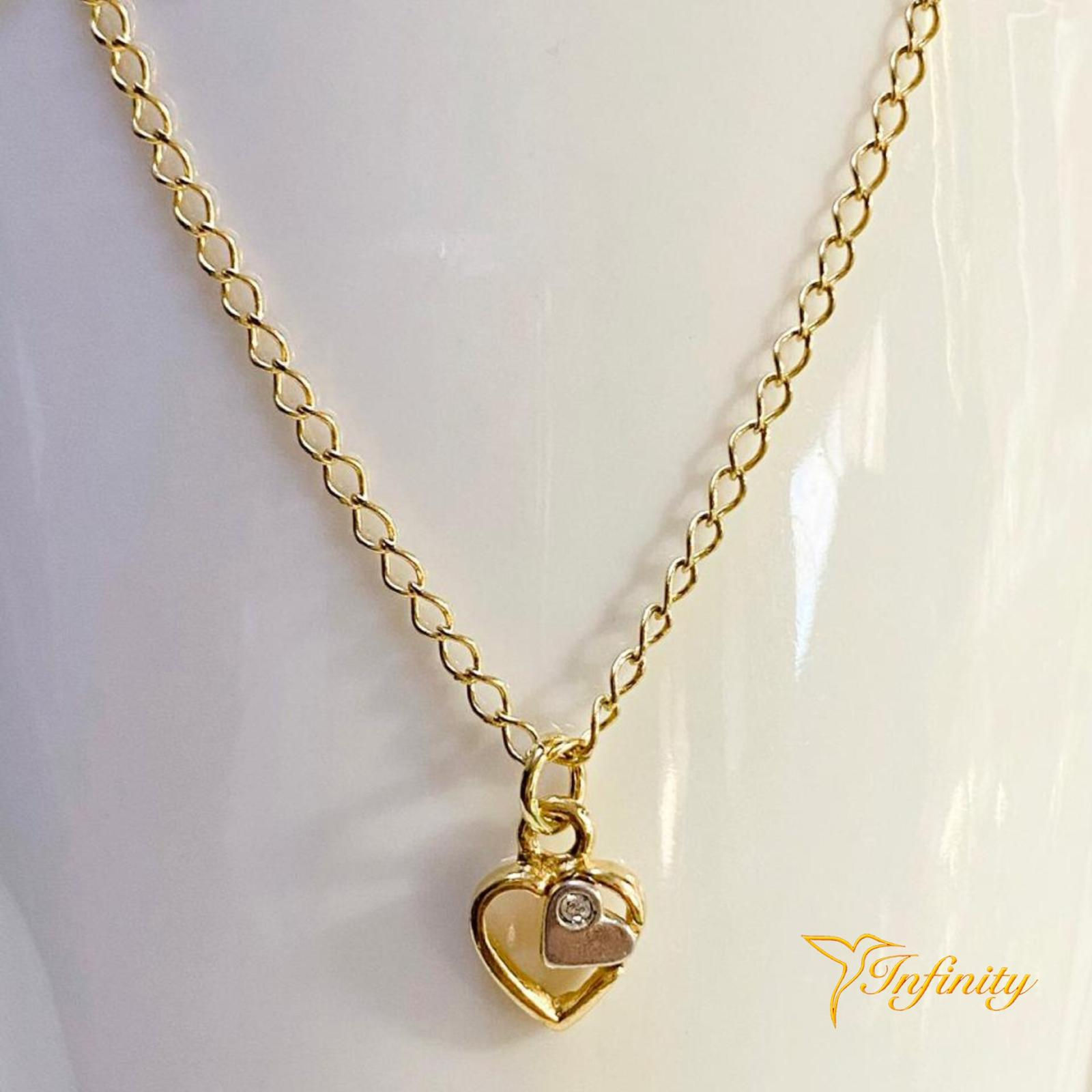 Cadenita oro laminado corazón