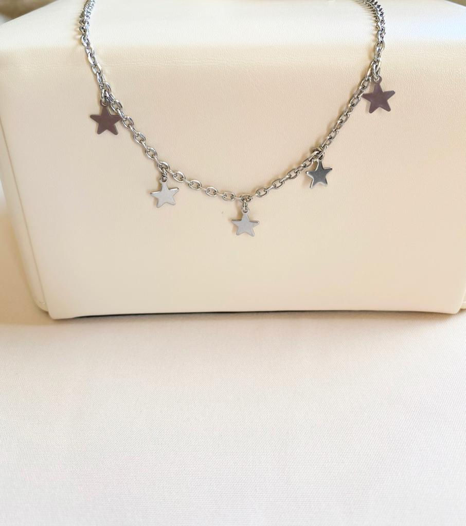 Cadena acero estrellas