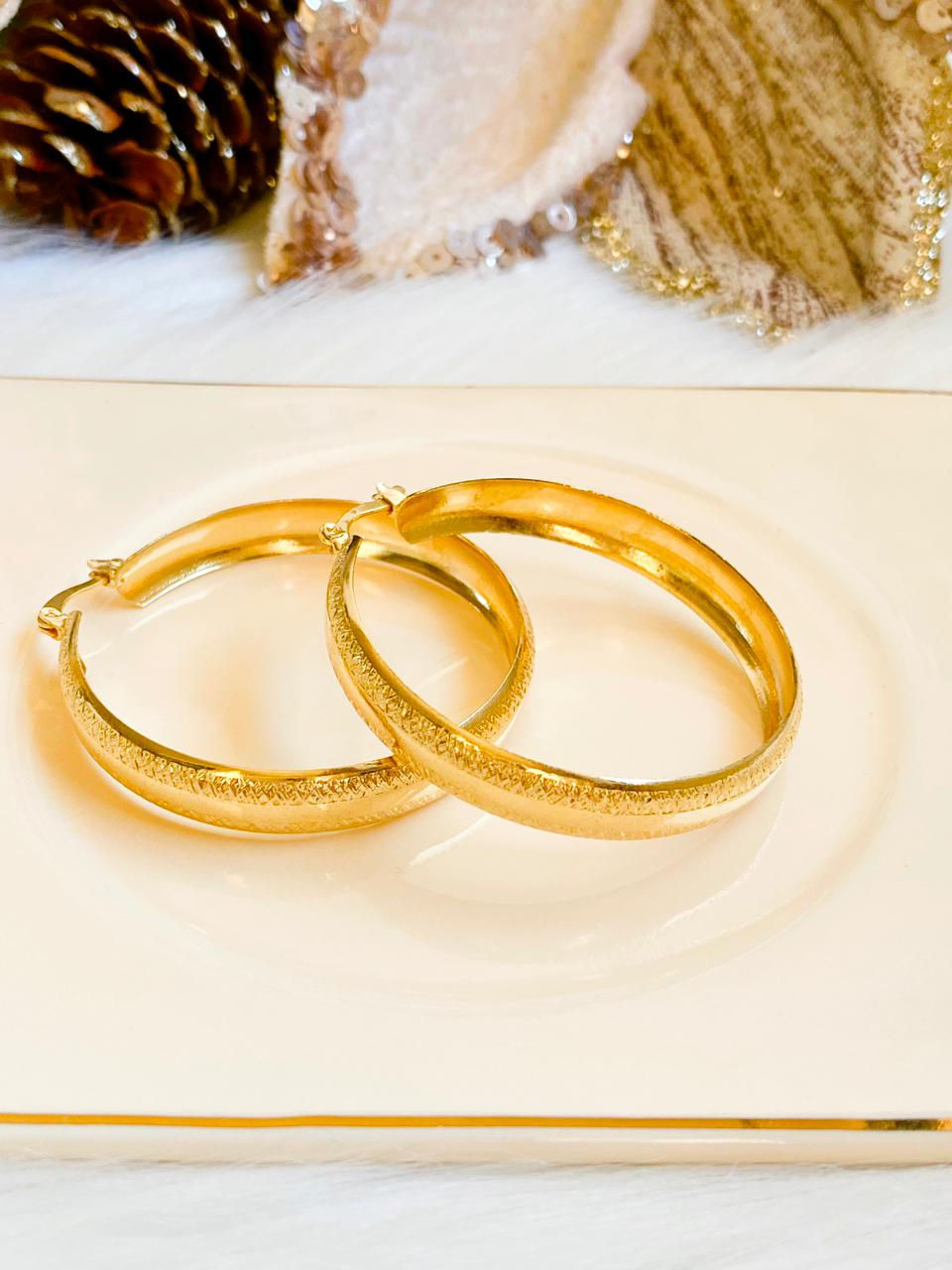 Argollas de oro laminado