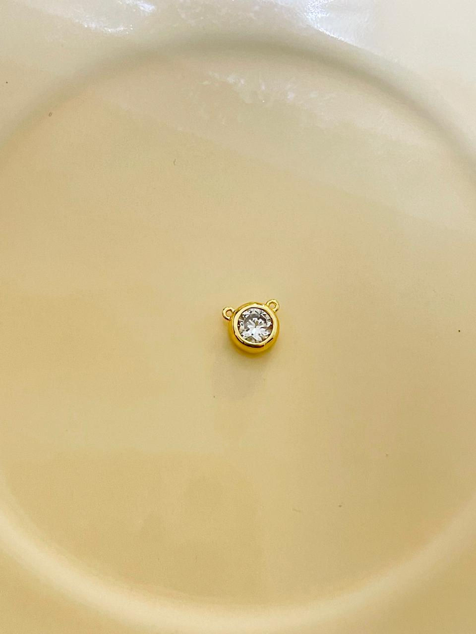 Conector circonia oro laminado