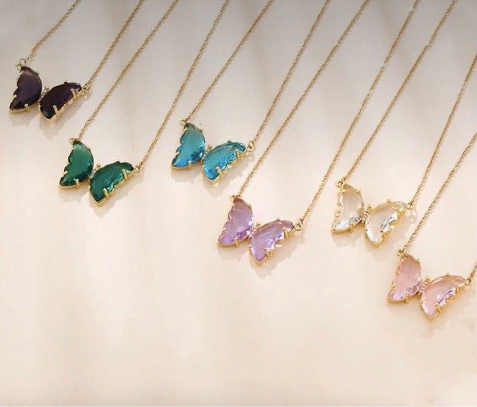 Cadenas de mariposas de color