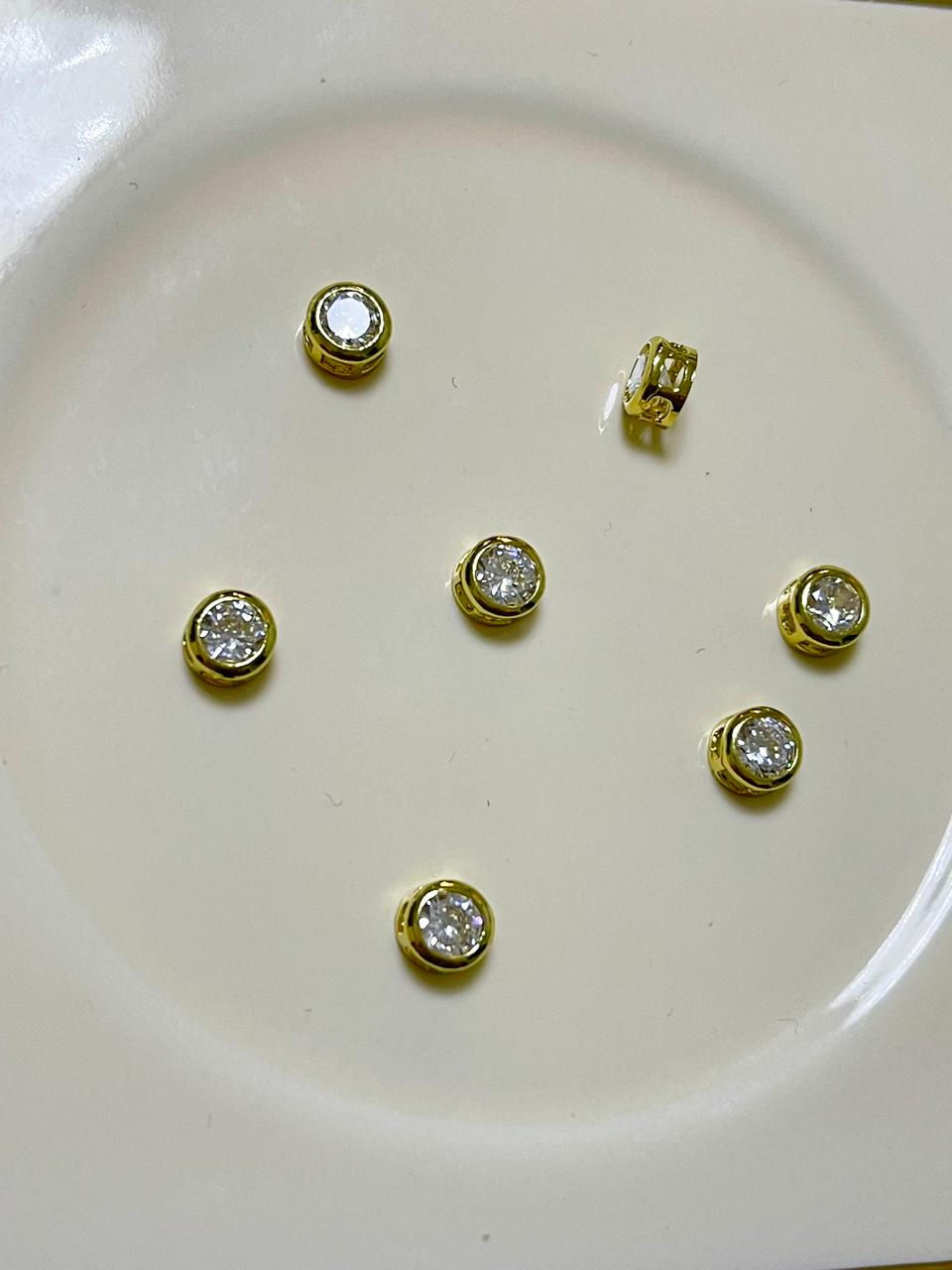 Dije circonia de oro laminado