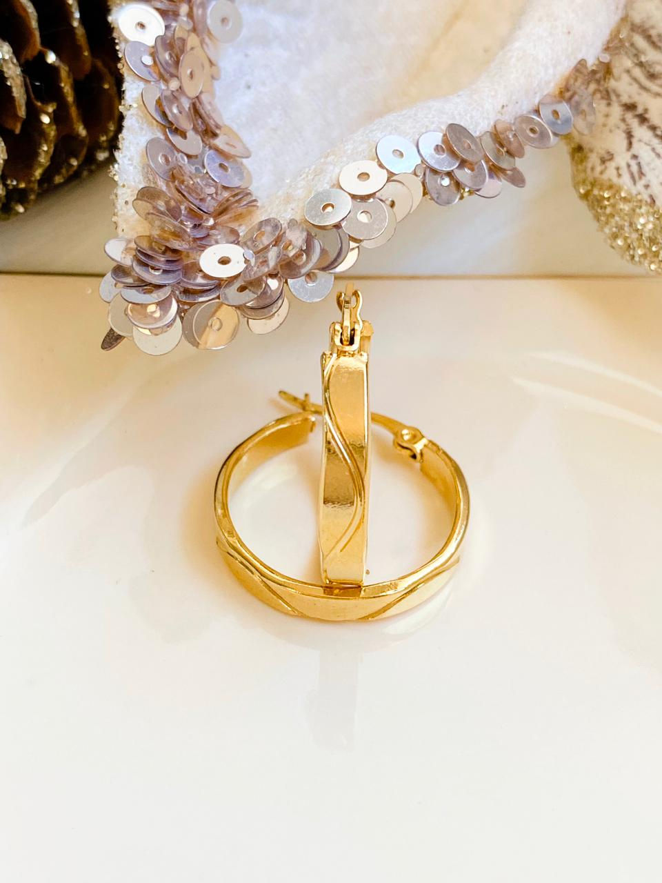 Argollas oro laminado