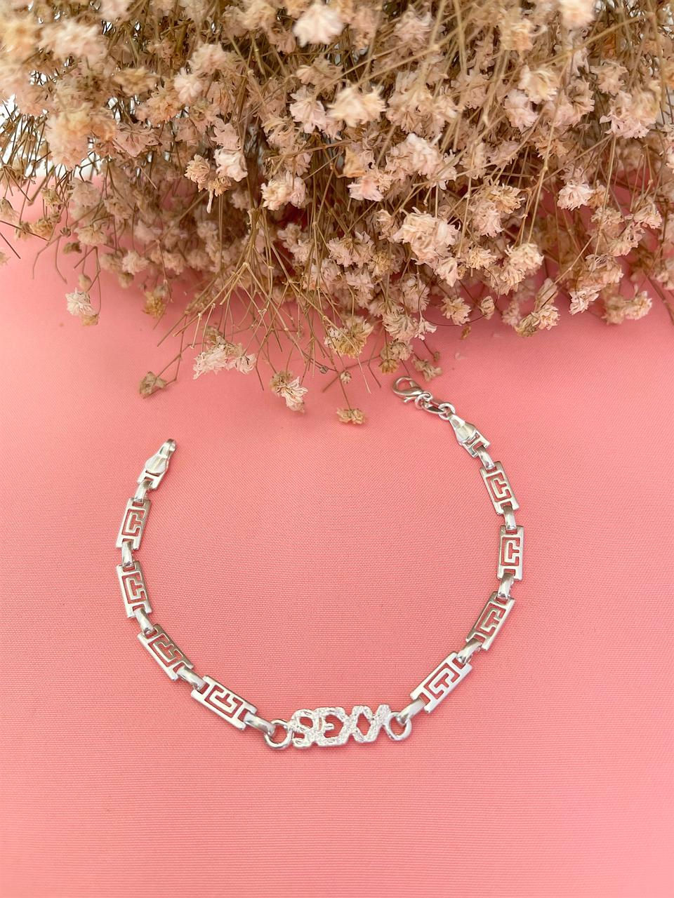 Pulsera plata laminada