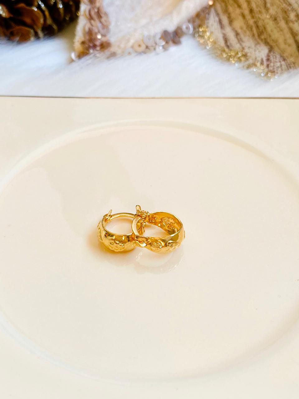 Argollas de oro laminado