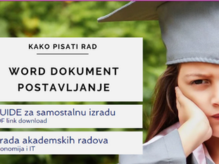 Tehničko postavljanje word dokumenta [VIDEO]