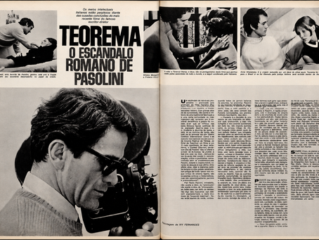 P.P. PASOLINI, Lo scandalo di Teorema: Pasolini sotto accusa, intervista di I. FERNANDES, pubblicata sulla rivista brasiliana «Manchete», 14 dicembre 1968, pp.134-135. Traduzione Silvia M. Gutiérrez.