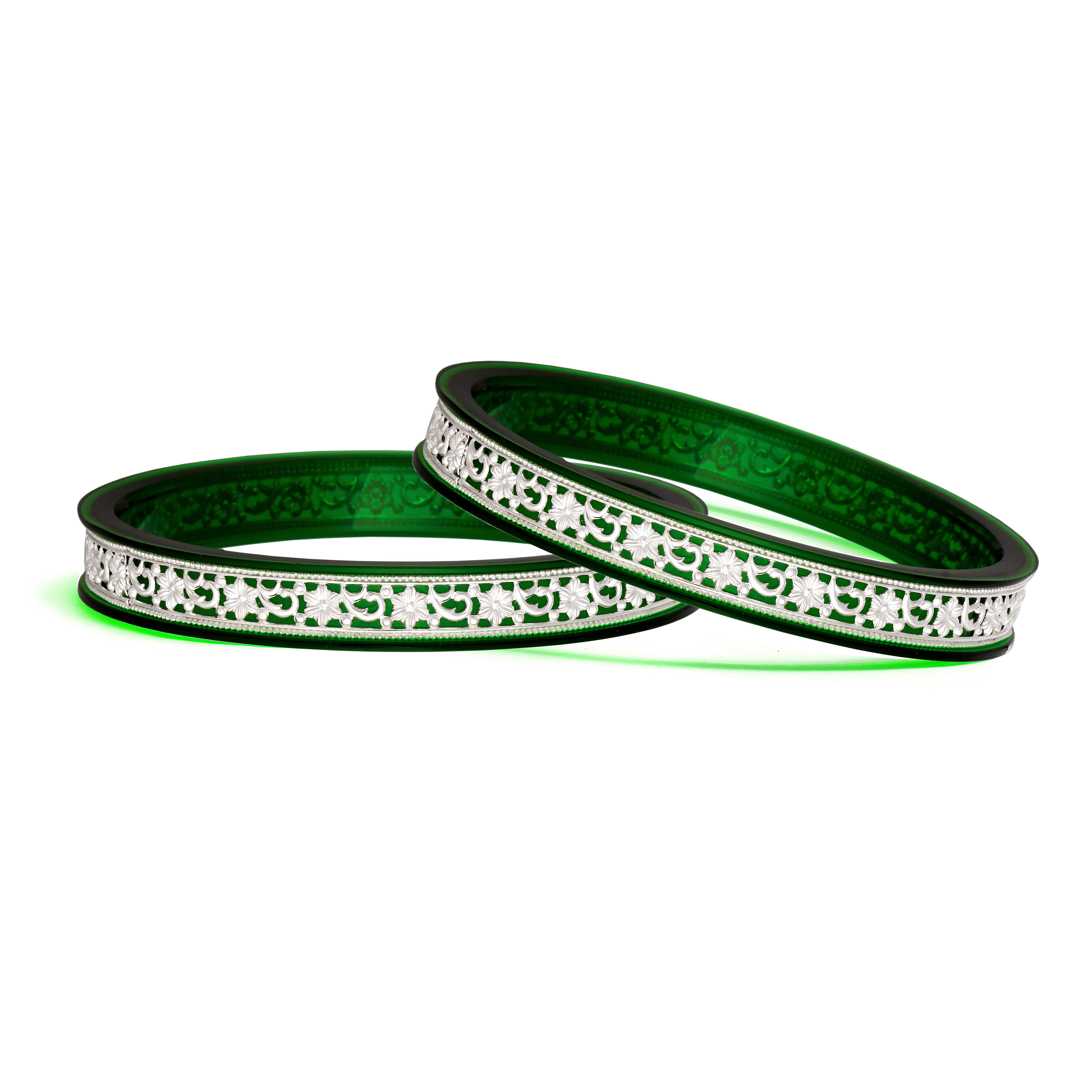 Multi Colour Silver Bangles for Women