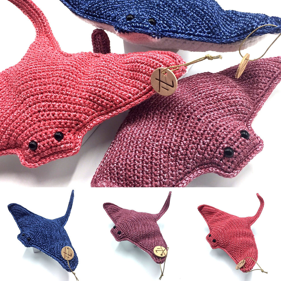 Miniature : Raie Manta Océlia, création originale Talichic fait main France