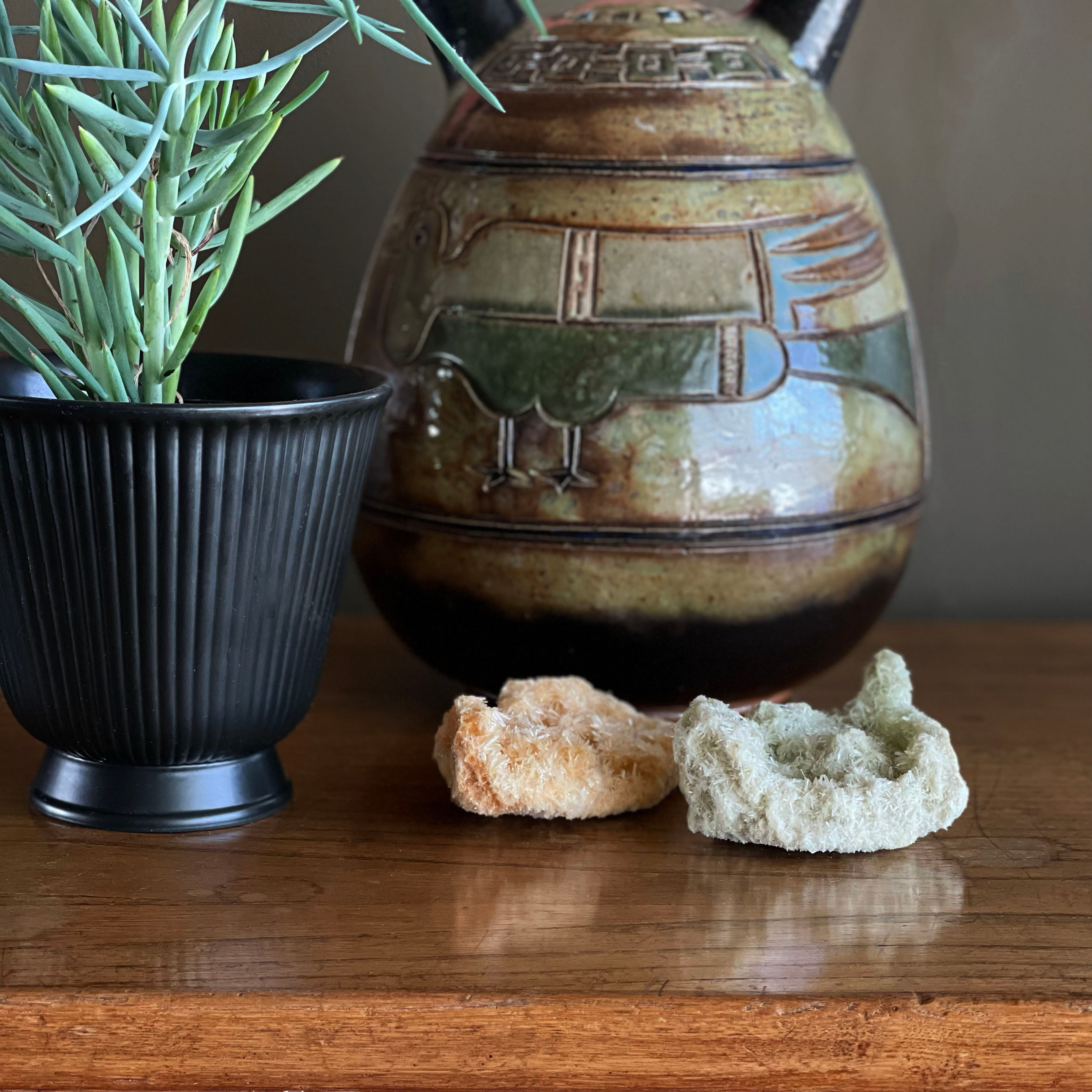 Gypsum 'Selenite' pair