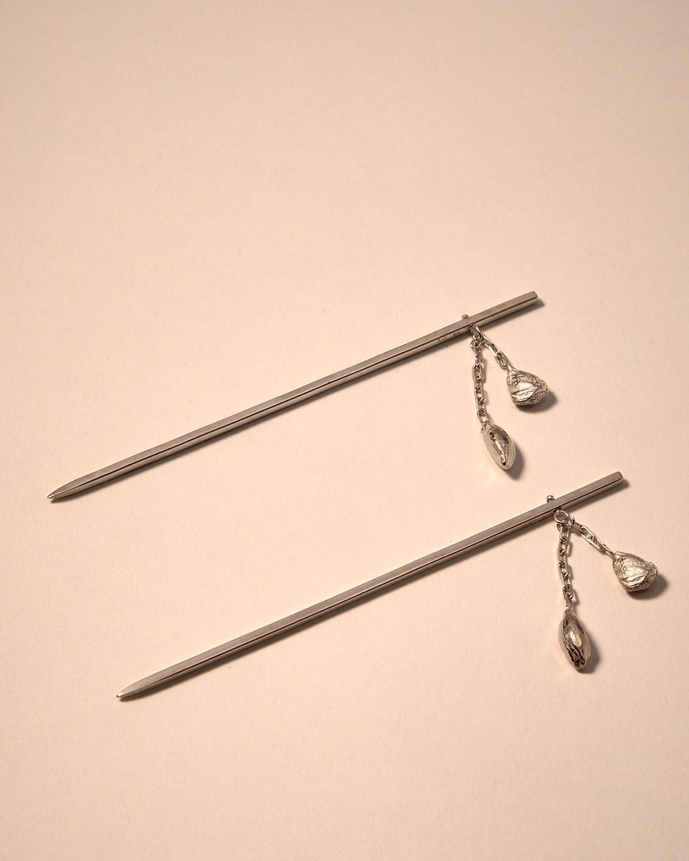 Thumbnail: Lemon Pip Cocktail Picks in Sterling Silver  - Pair