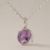 Thumbnail: Single line pendant with Amethyst in sterling silver