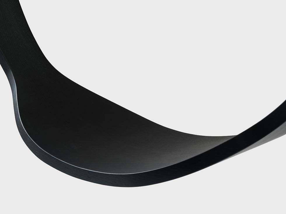 Thumbnail: Swing model n.1 indoor acts as a contemporary rocking chair in four colours