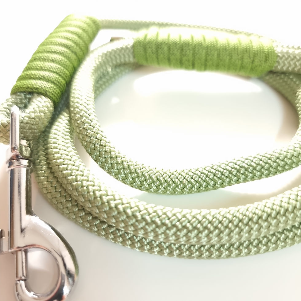Miniaturbild: Tau Leine 1,5m - 8mm mit Paracord Takelung Edelstahl/Messing Beschläge