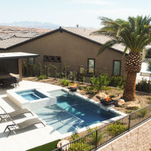 Luxury home with pool and landscaping, desert views, LivingWaterLV