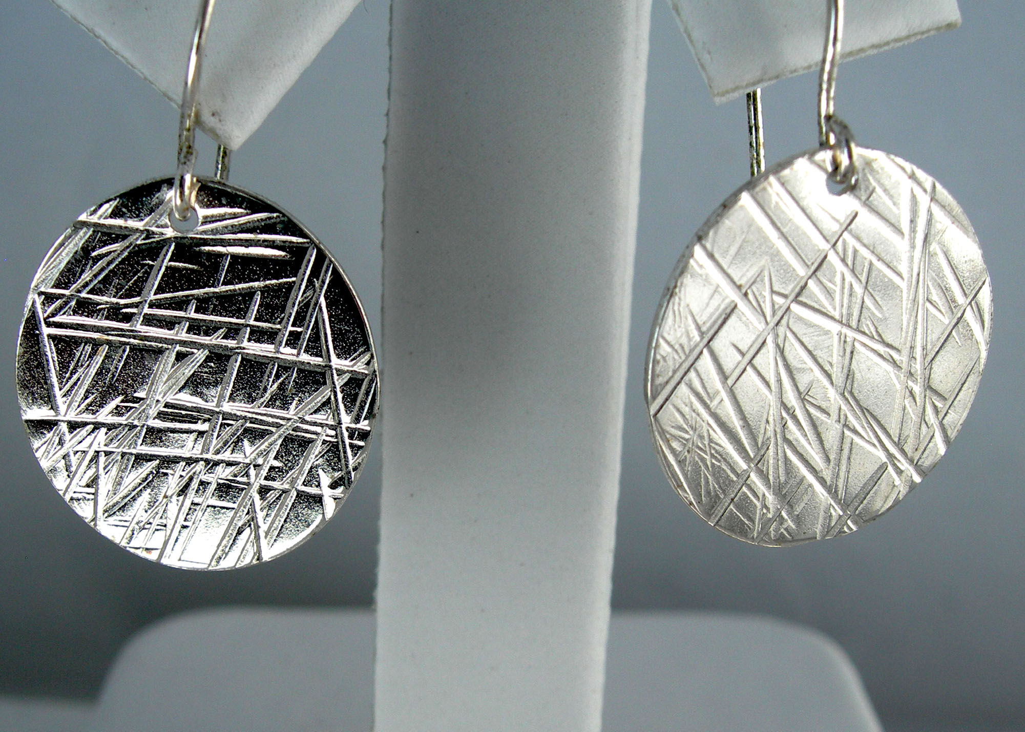 Textured Oval Earrings