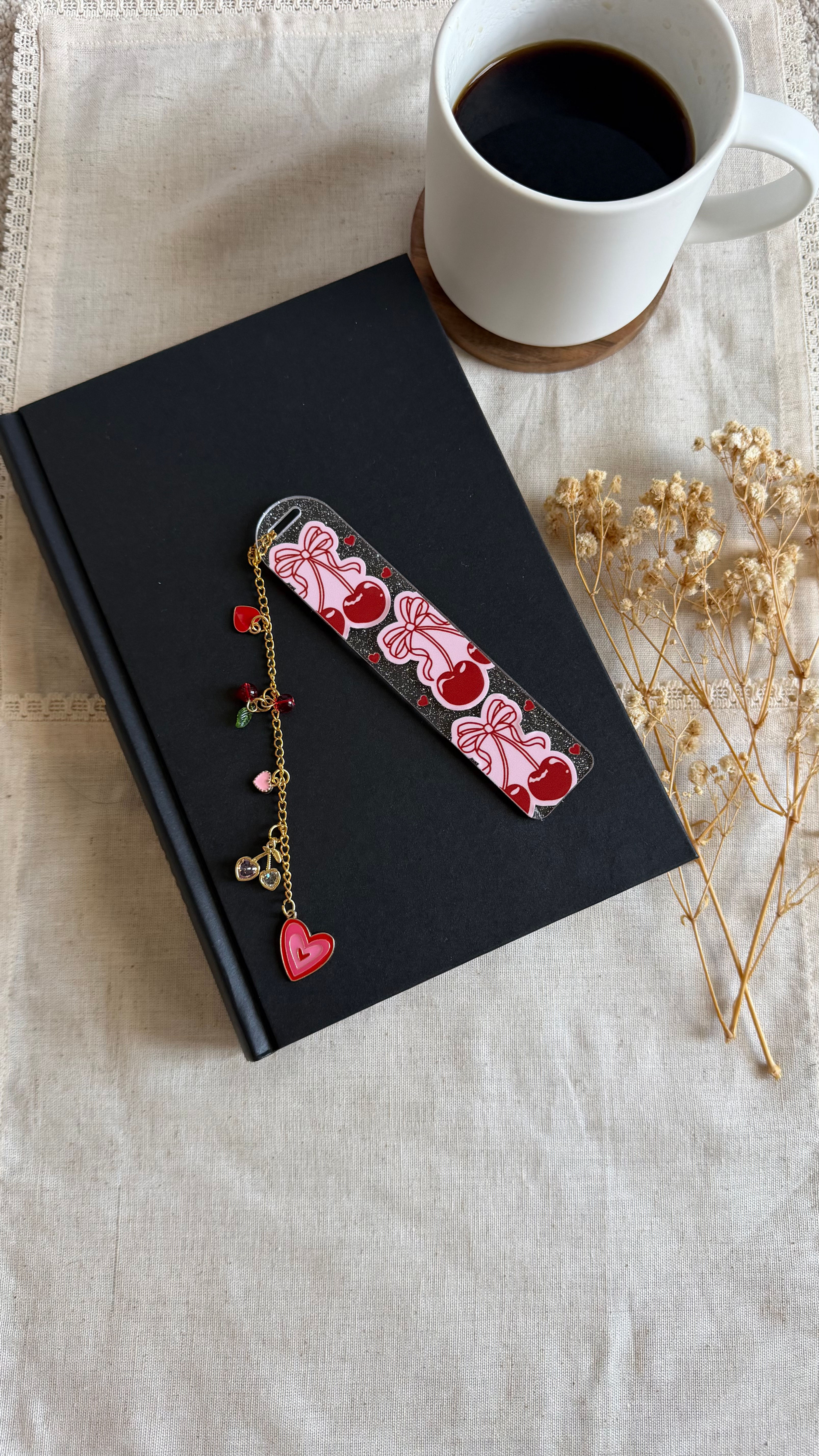Cherry on Top Charm Bookmark