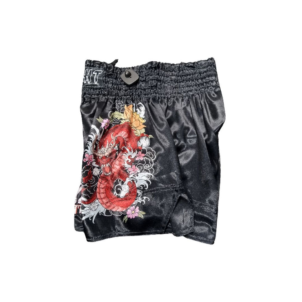 Thumbnail: Fight Red Dragon Muay Thai Shorts Black