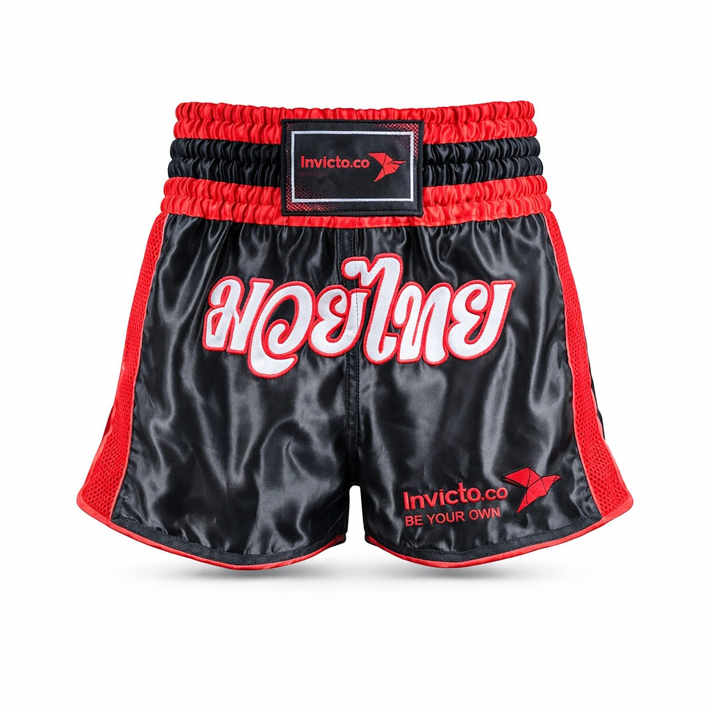 Invicto-Co Muay Thai Aspire Falcon Shorts EAM1 Red