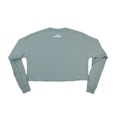 Thumbnail: Hyperfly All Heart Crop Crew Fleece Light Green