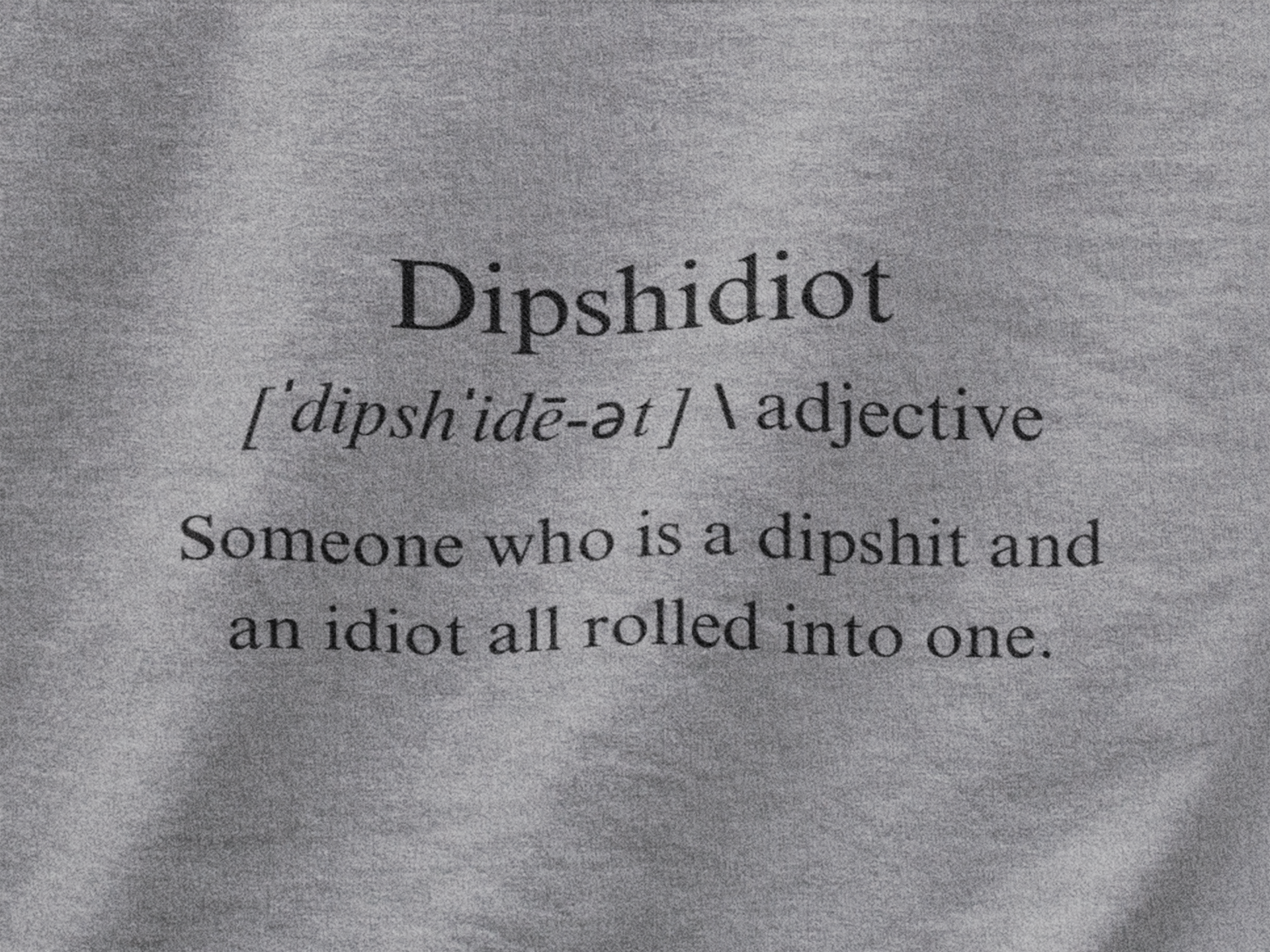 Dipshidiot Women's Midweight Cotton Tee