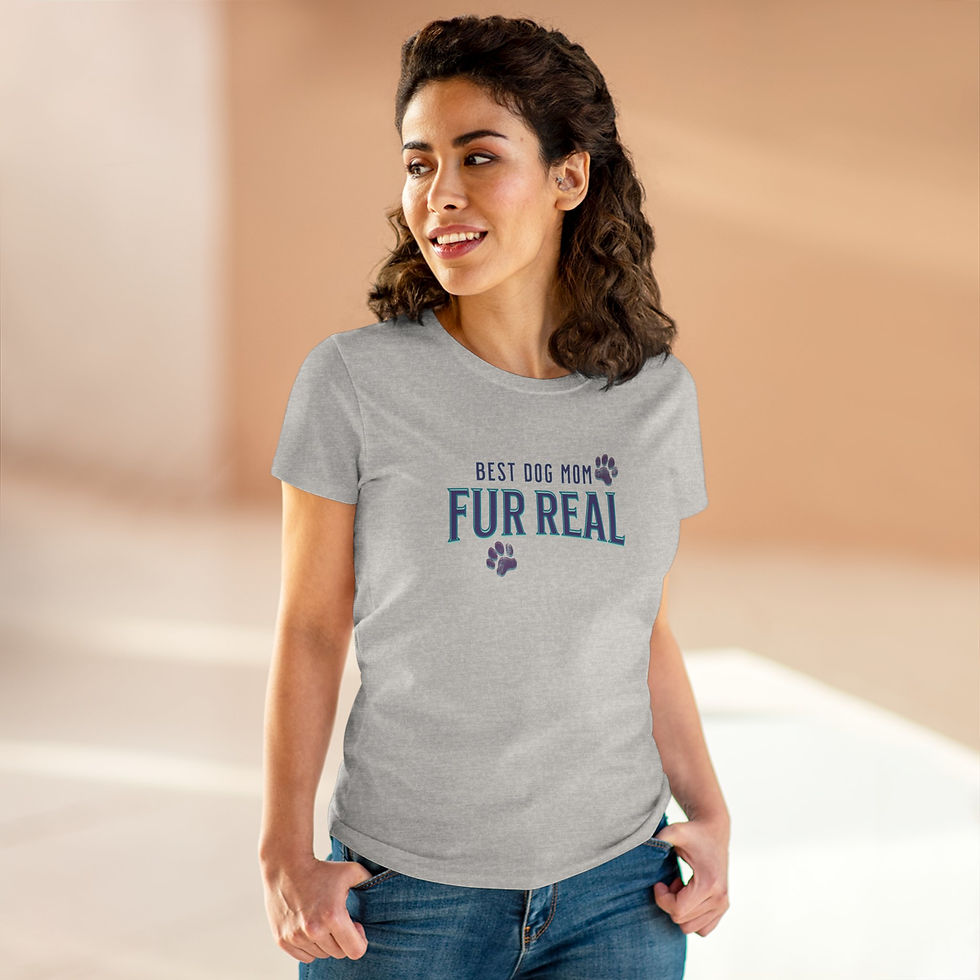 Thumbnail: Best Dog Mom Fur Real Women's T-shirt