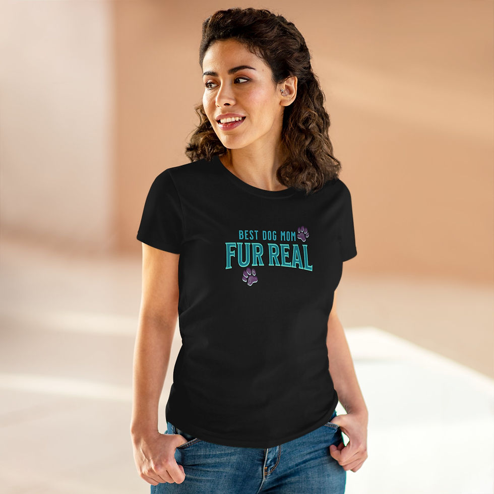 Thumbnail: Best Dog Mom Fur Real Women's T-shirt