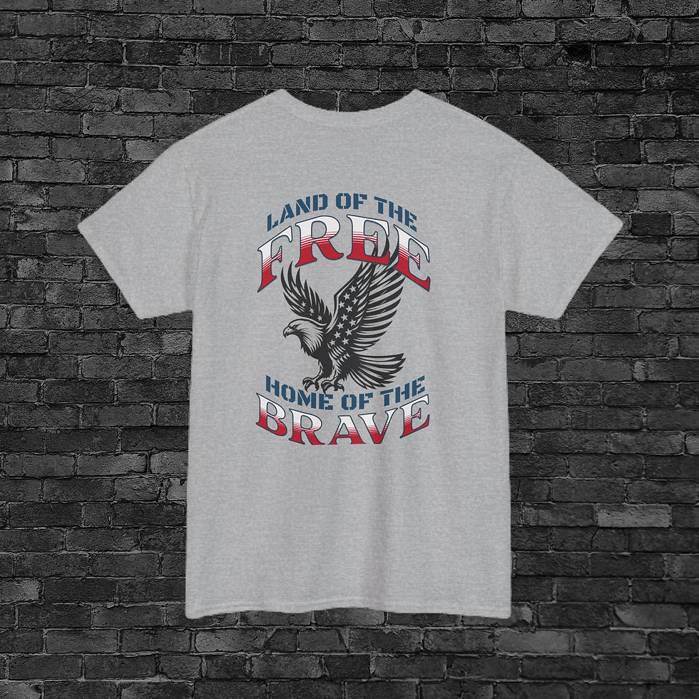 Thumbnail: Land Of The Free Men's Lightweight Cotton Tee