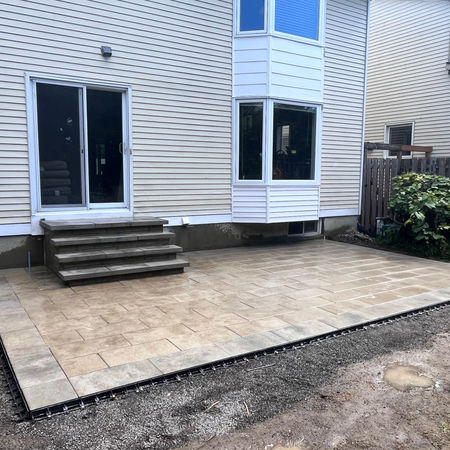 Interlock patio with 