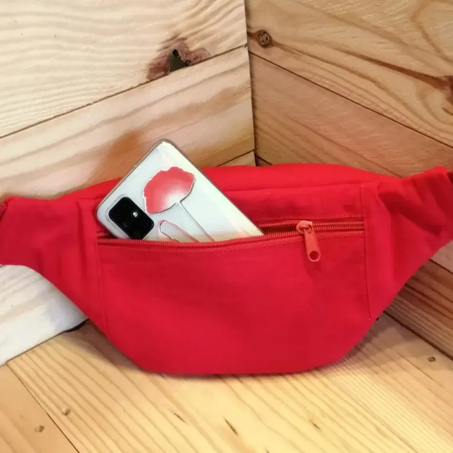 Miniature : Sac banane rouge avec petits motifs