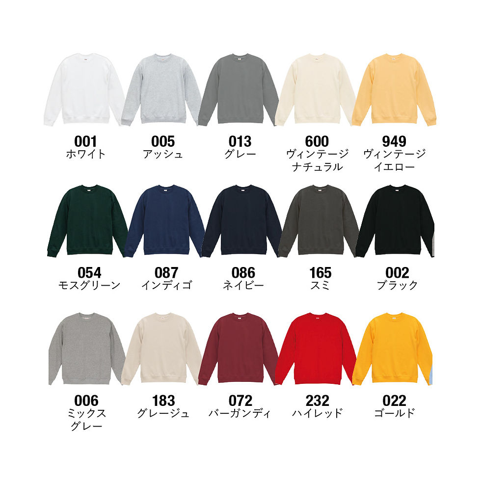 サムネイル： 5399-01｜パイルスウェットクルーネックスウェット（裏パイル）